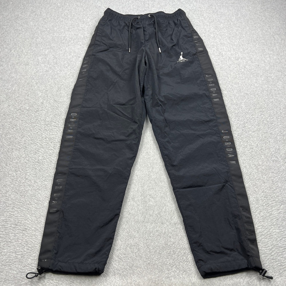Nike Jordan Essentials Warmup Pants Mens Small Black Nylon Jumpman Track FB7292